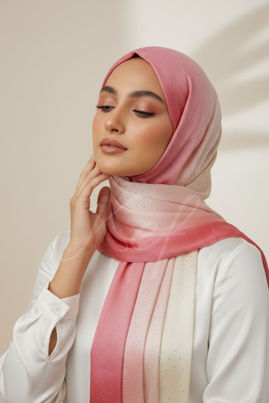 Ombre Satin Silk - Raspberry