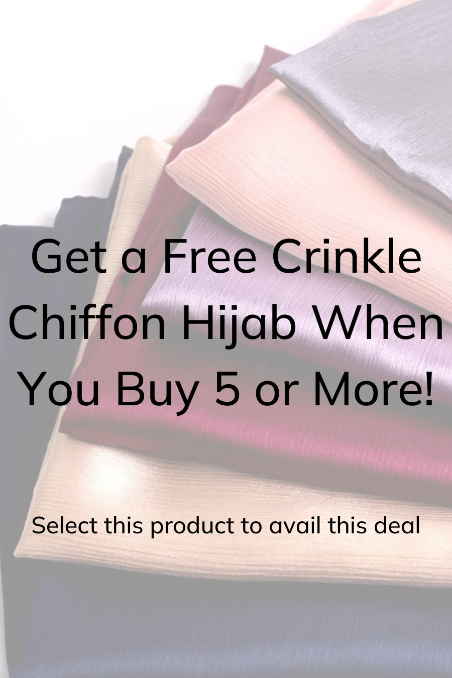 Crinkle Chiffon Hijabs - Buy 5 Get 1 Free
