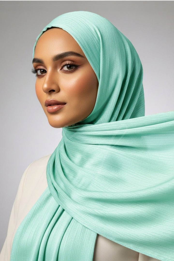 Luxe Chiffon Hijab - Aqua
