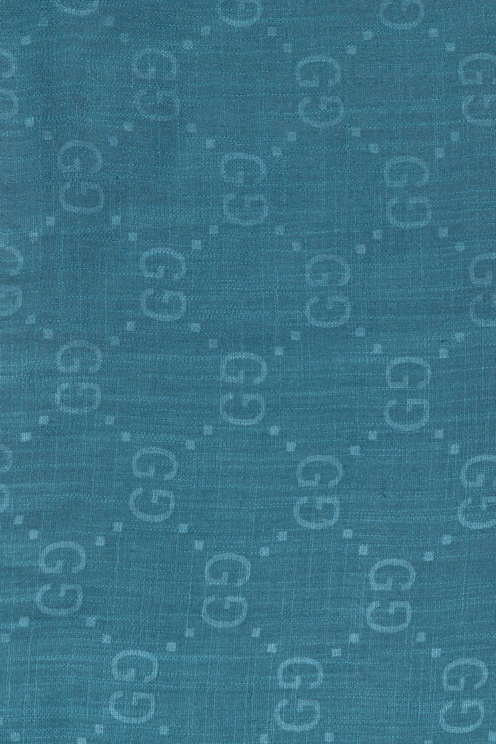 GG Monogram Turkish Lawn Hijab - Azure