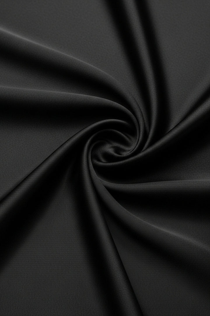 Plain Silk Hijab - Black