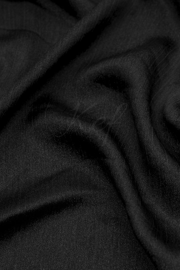 Crinkle Chiffon Hijab - Black (Shimmer)