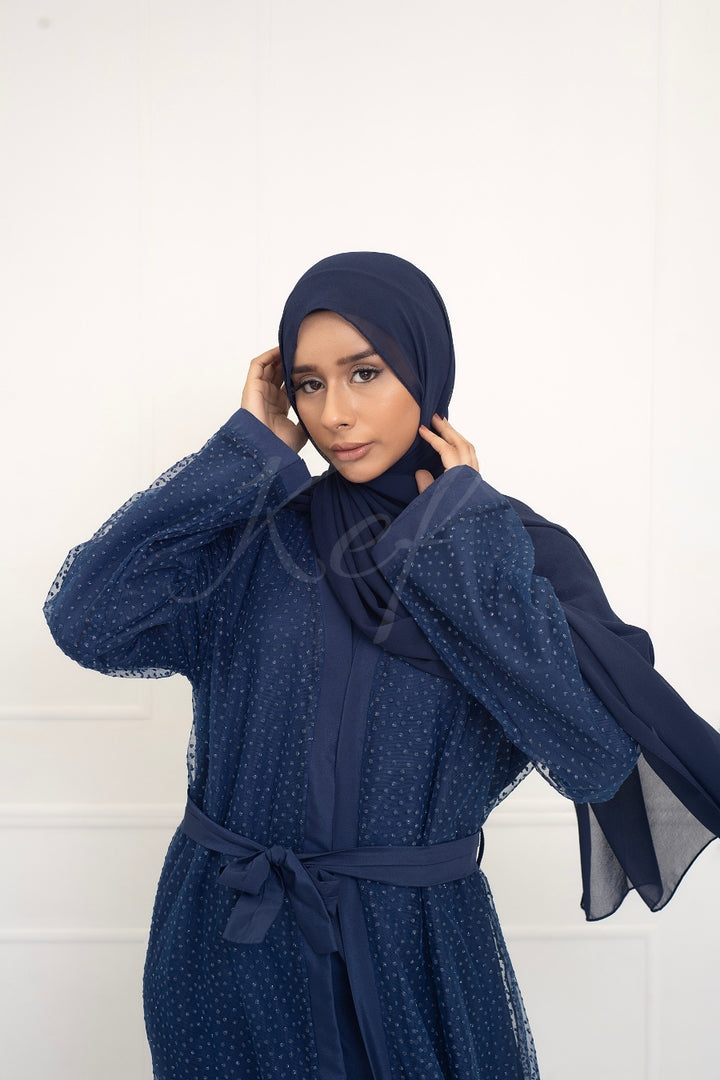 Blue Net Abaya