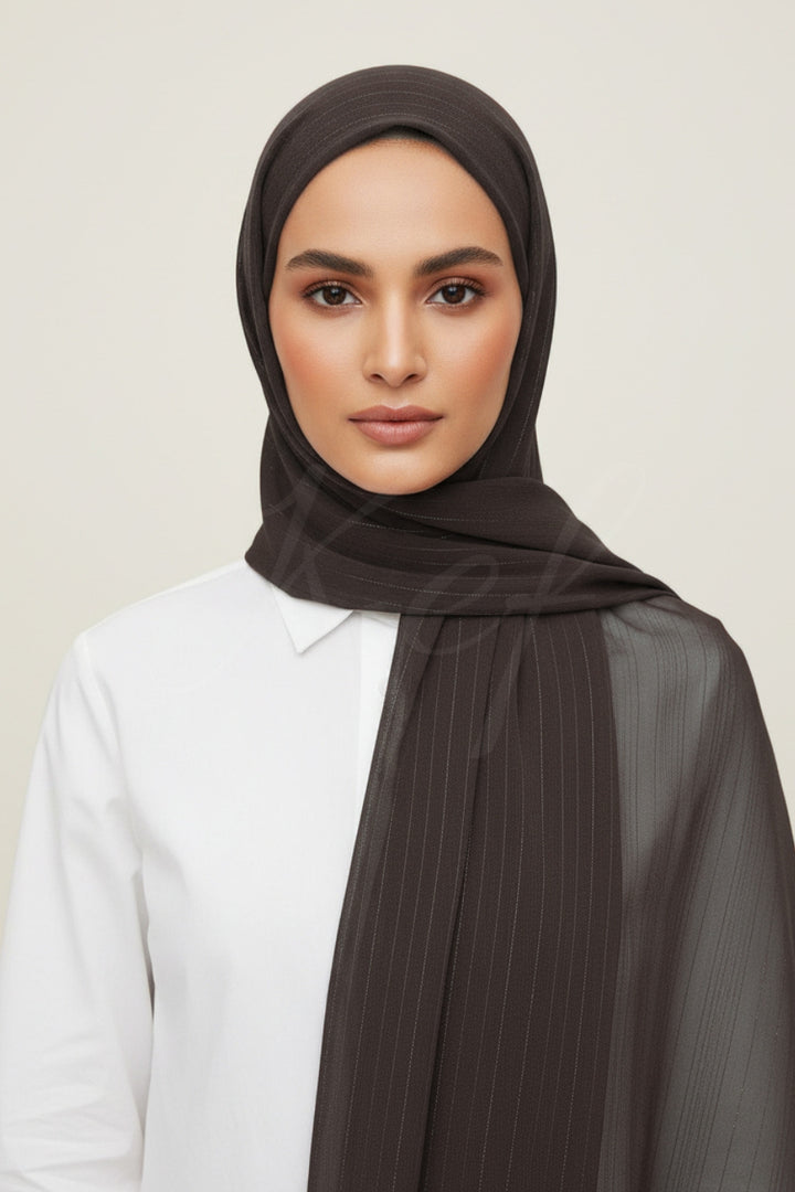 Metallic Chiffon - Brunette