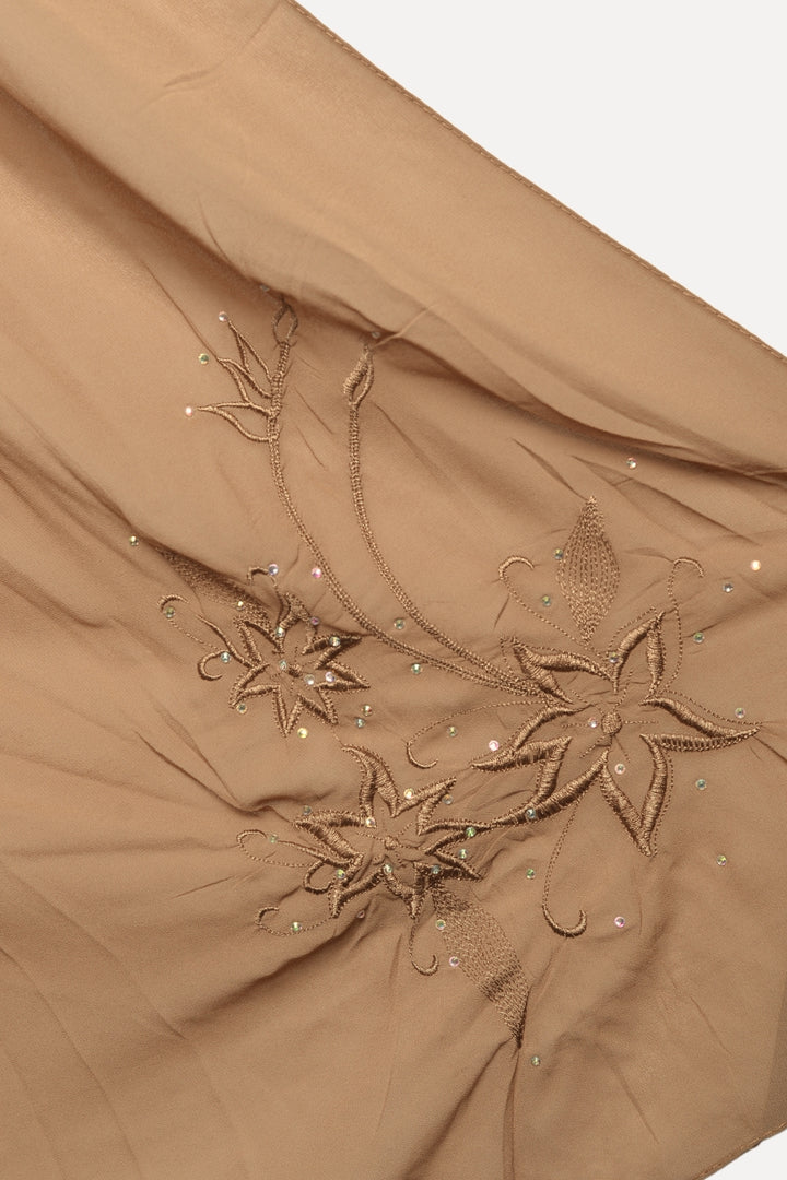 Embroidery Georgette - Cafe