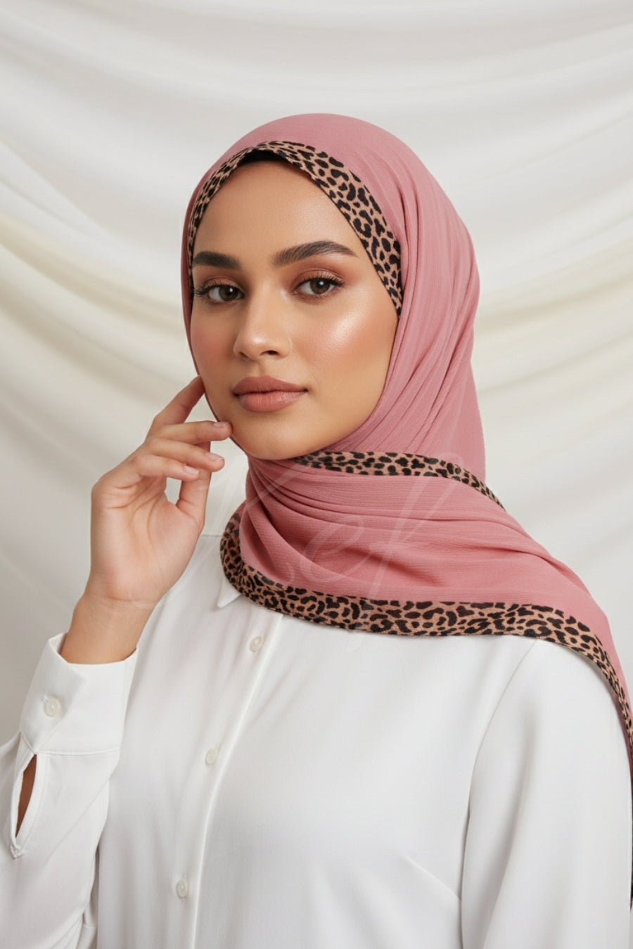 Pleated Crinkle Hijab - Candy Pink