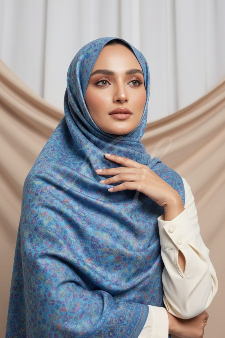 Printed Cashmere Memoir Hijab - Cascading Prints