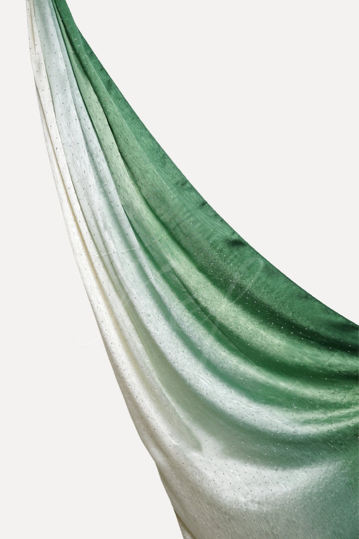 Ombre Satin Silk - Creamy Green
