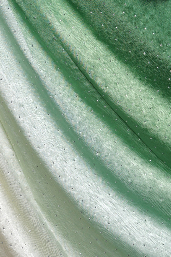 Ombre Satin Silk - Creamy Green