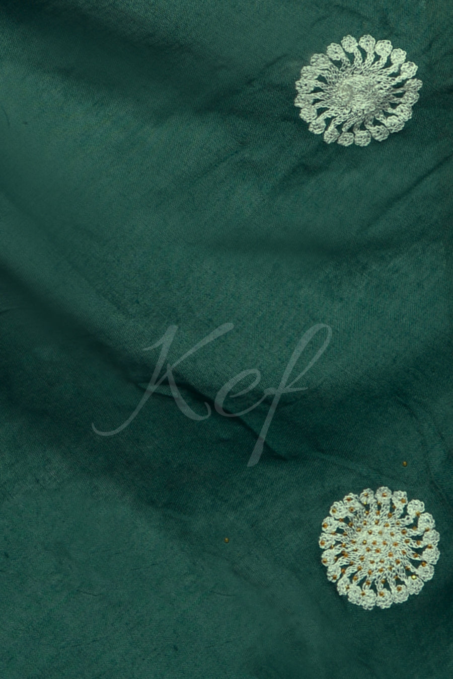 Circle Embroidery Lawn - Dark Green