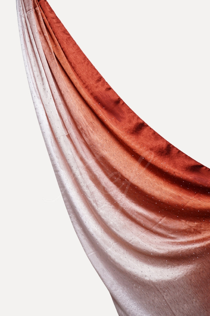 Ombre Satin Silk - Dark Orange