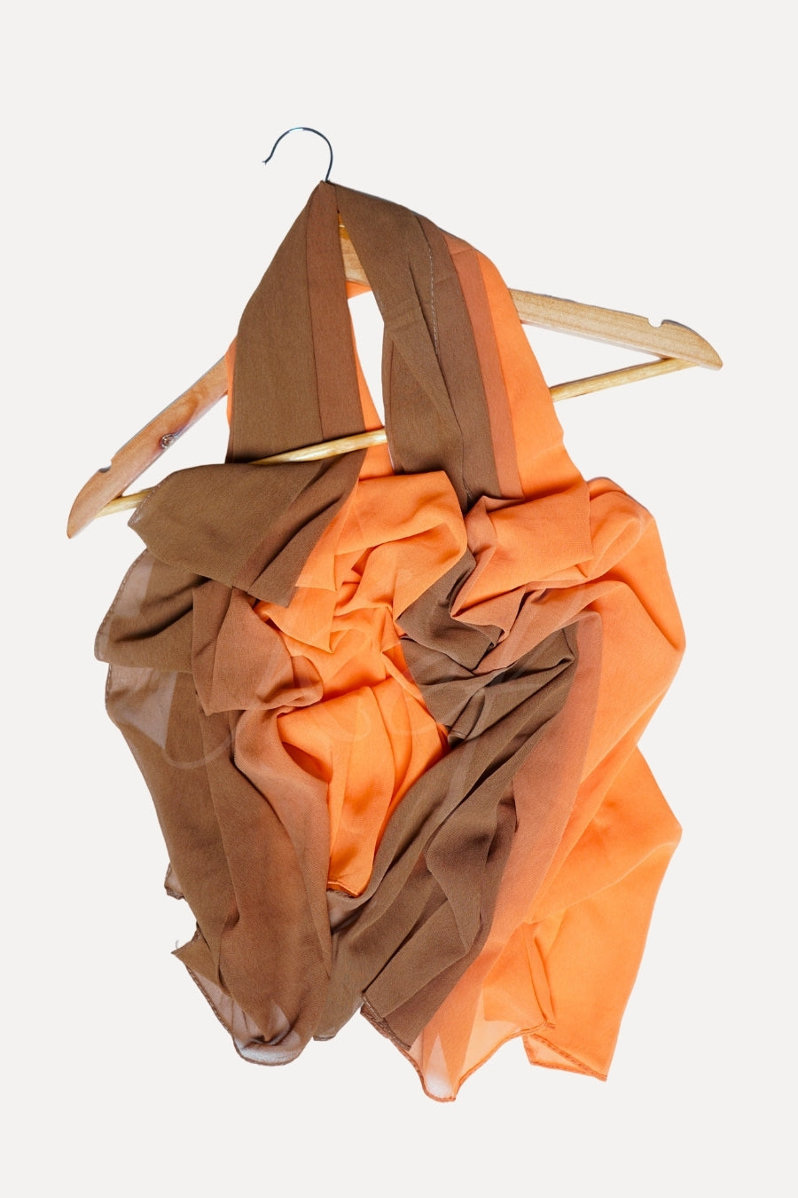 Ombre Georgette - Dark Orange