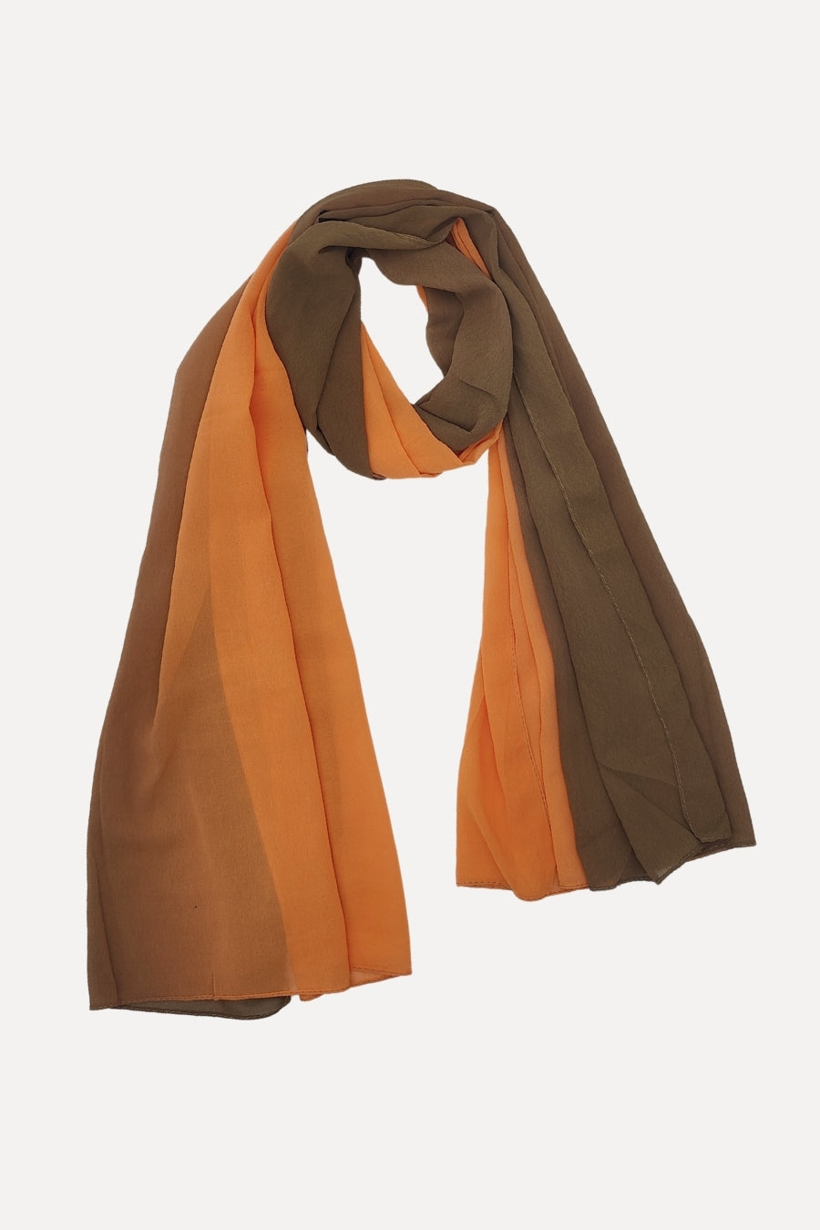 Ombre Georgette - Dark Orange