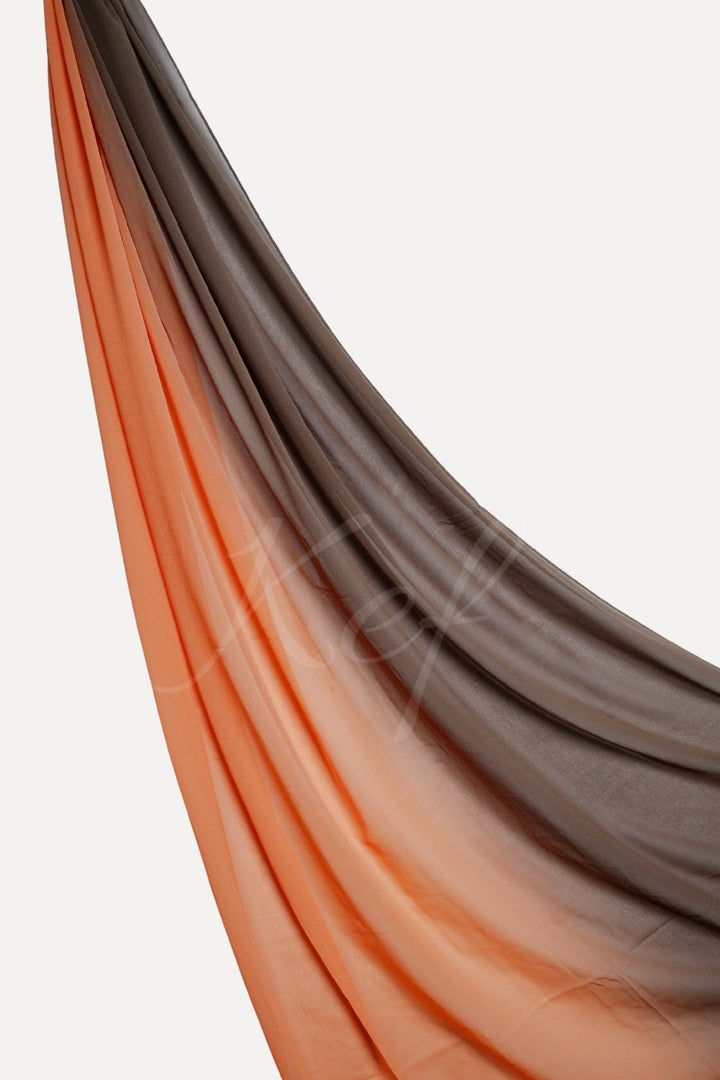 Ombre Georgette - Dark Orange