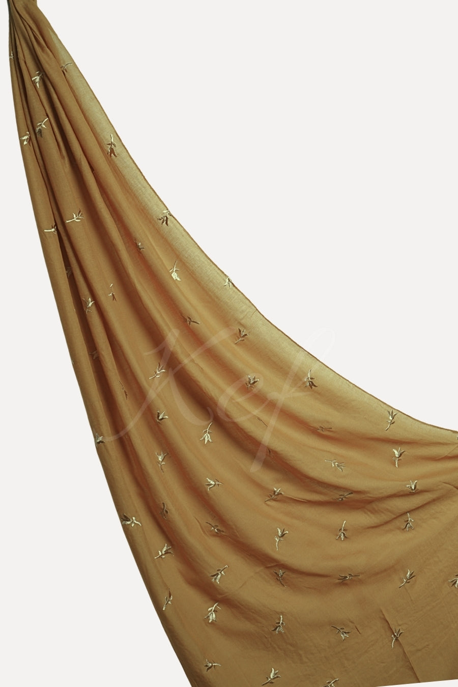Grace Embroidery Lawn Hijab - Dijon