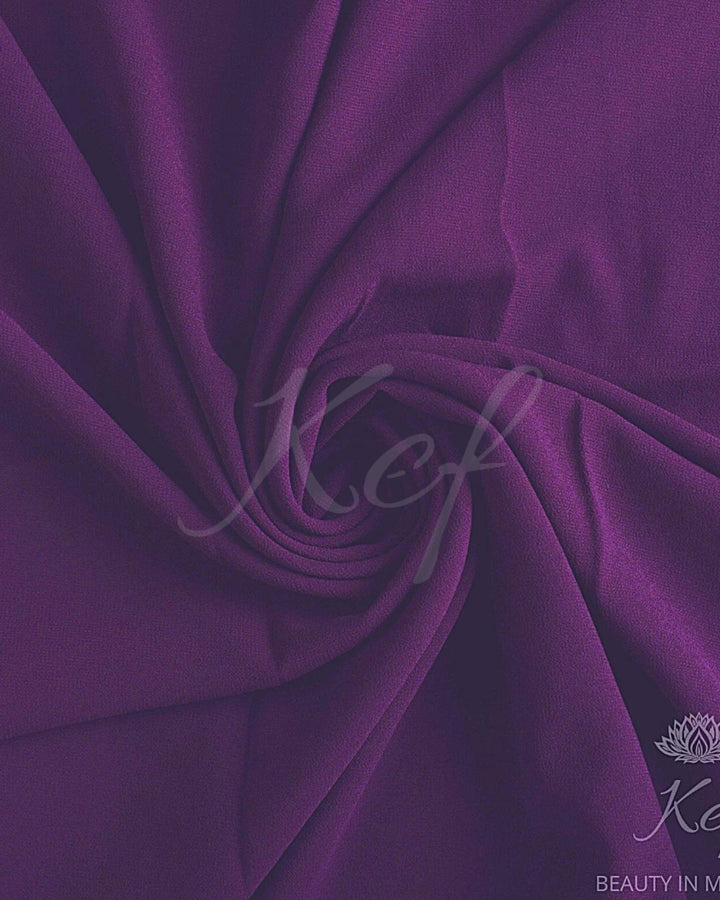 Lace Georgette Hijab - Eggplant