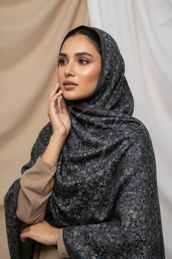 Printed Cashmere Memoir Hijab - Ethereal Layers