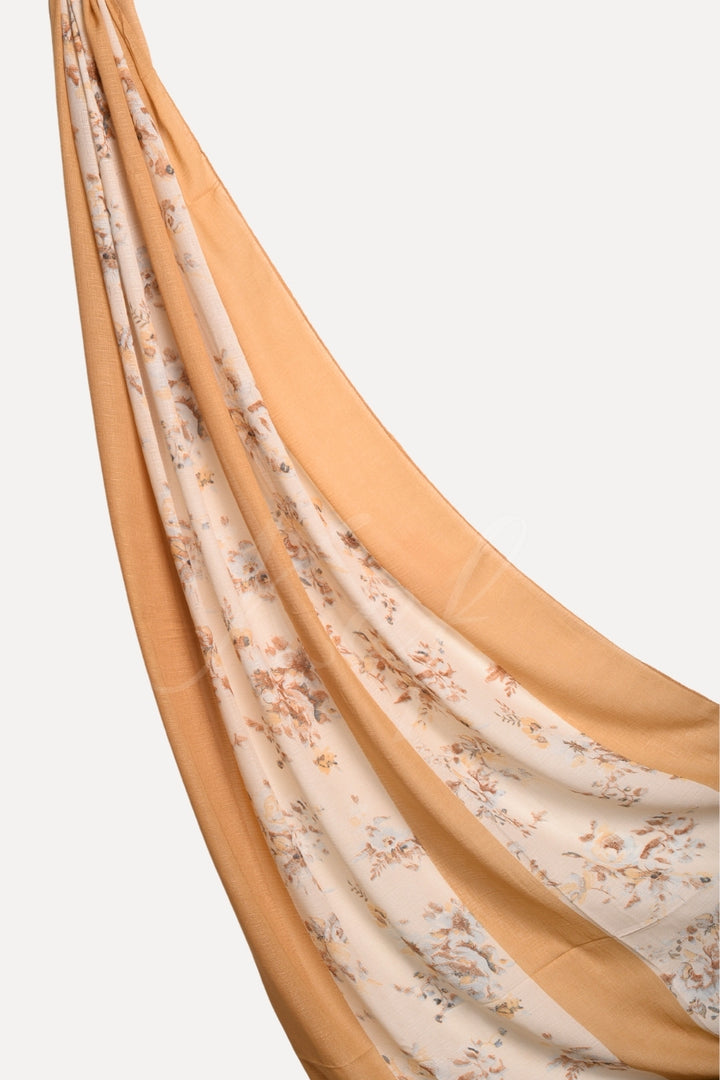 Striped Printed Lawn - Flax