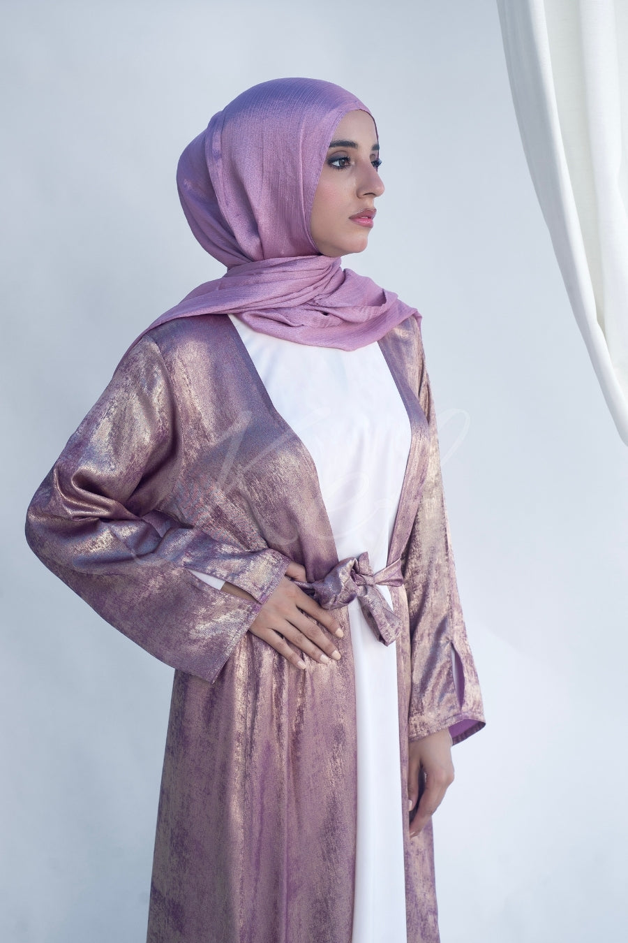 Metallic Lavender Kimono