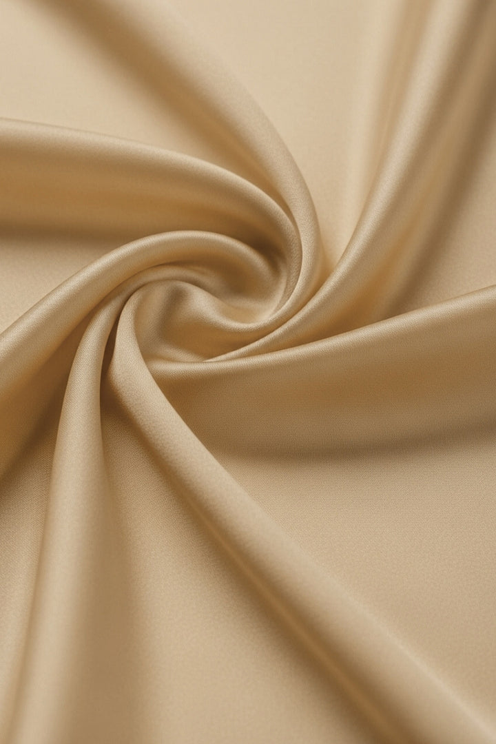 Plain Silk Hijab - Gold