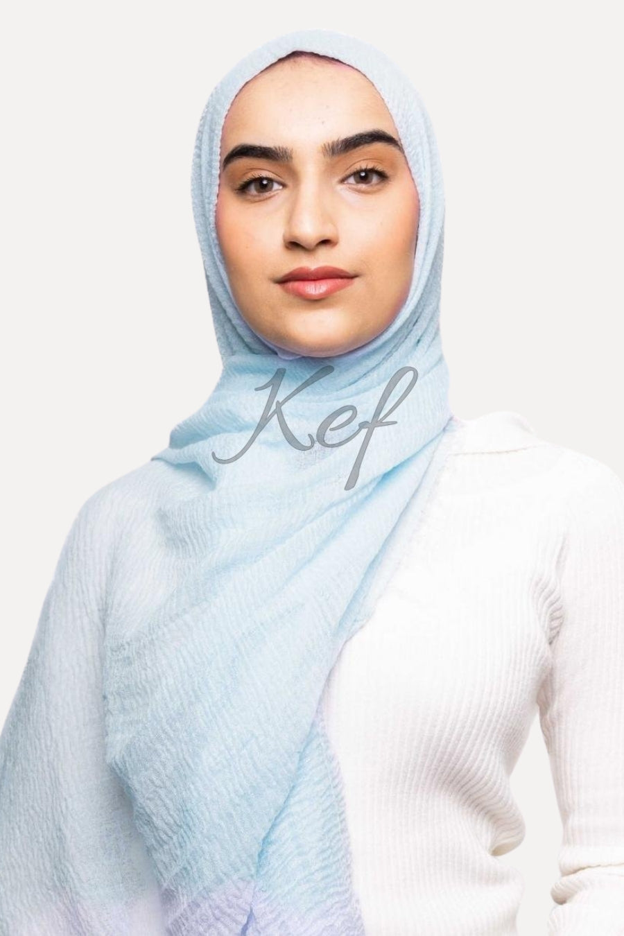 Crimps Hijab - Ice Blue