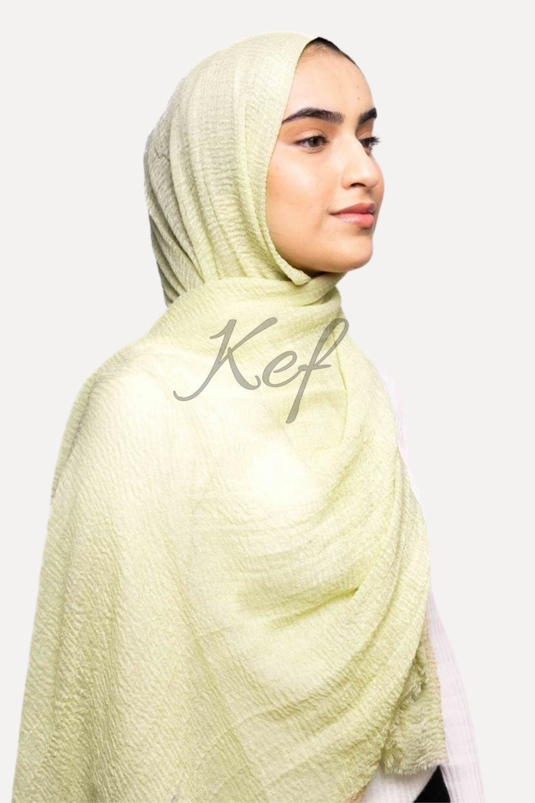 Crimps Hijab - Lemon