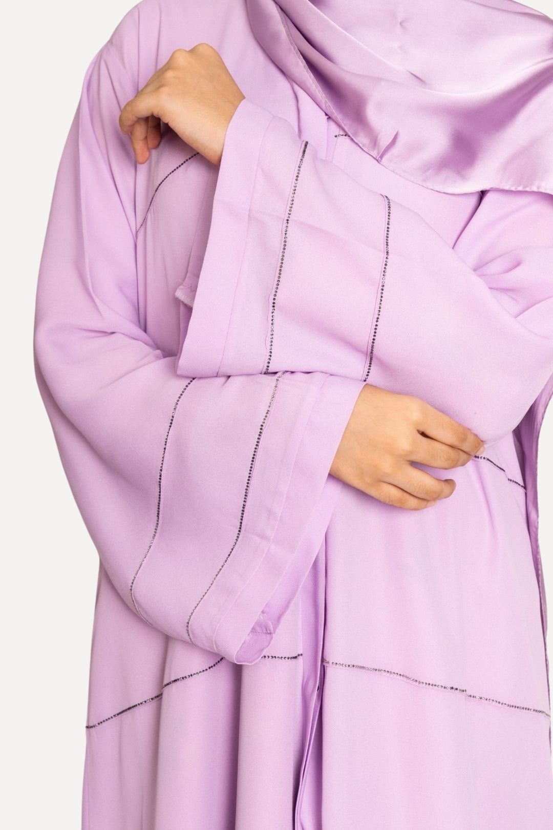 Lilac Studded Abaya