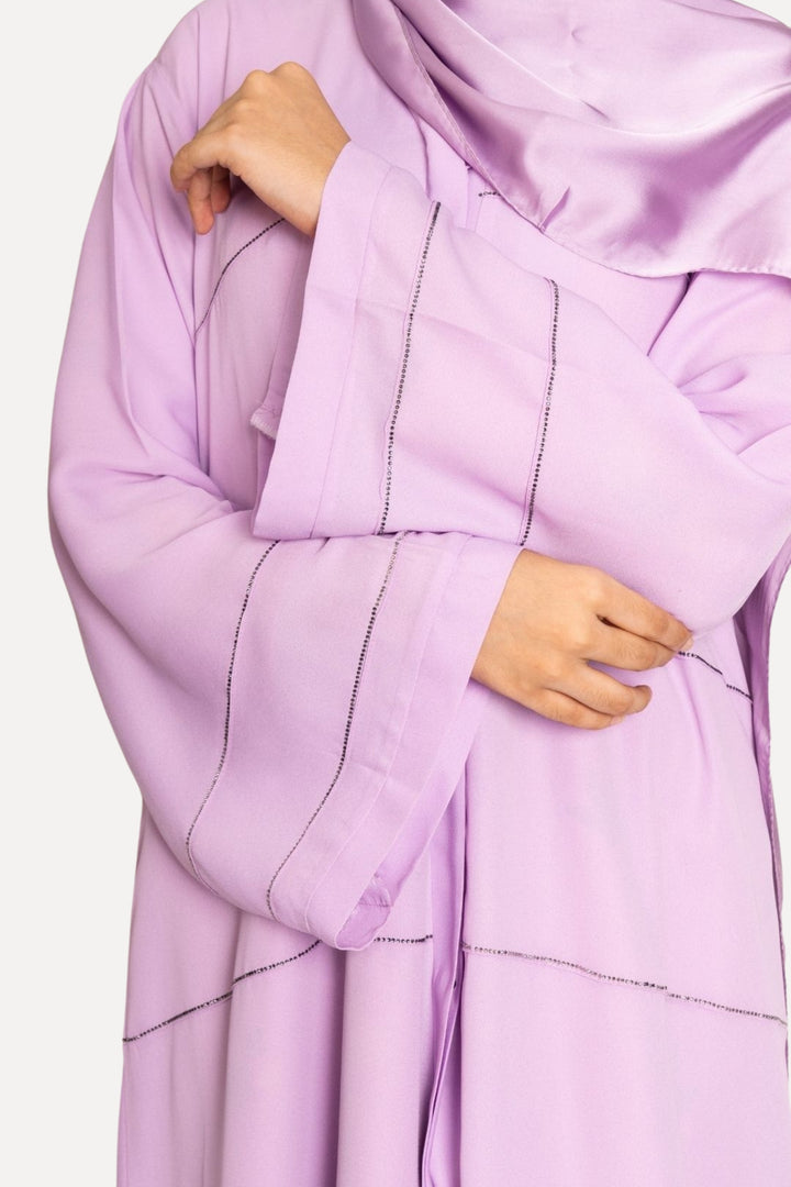Lilac Studded Abaya