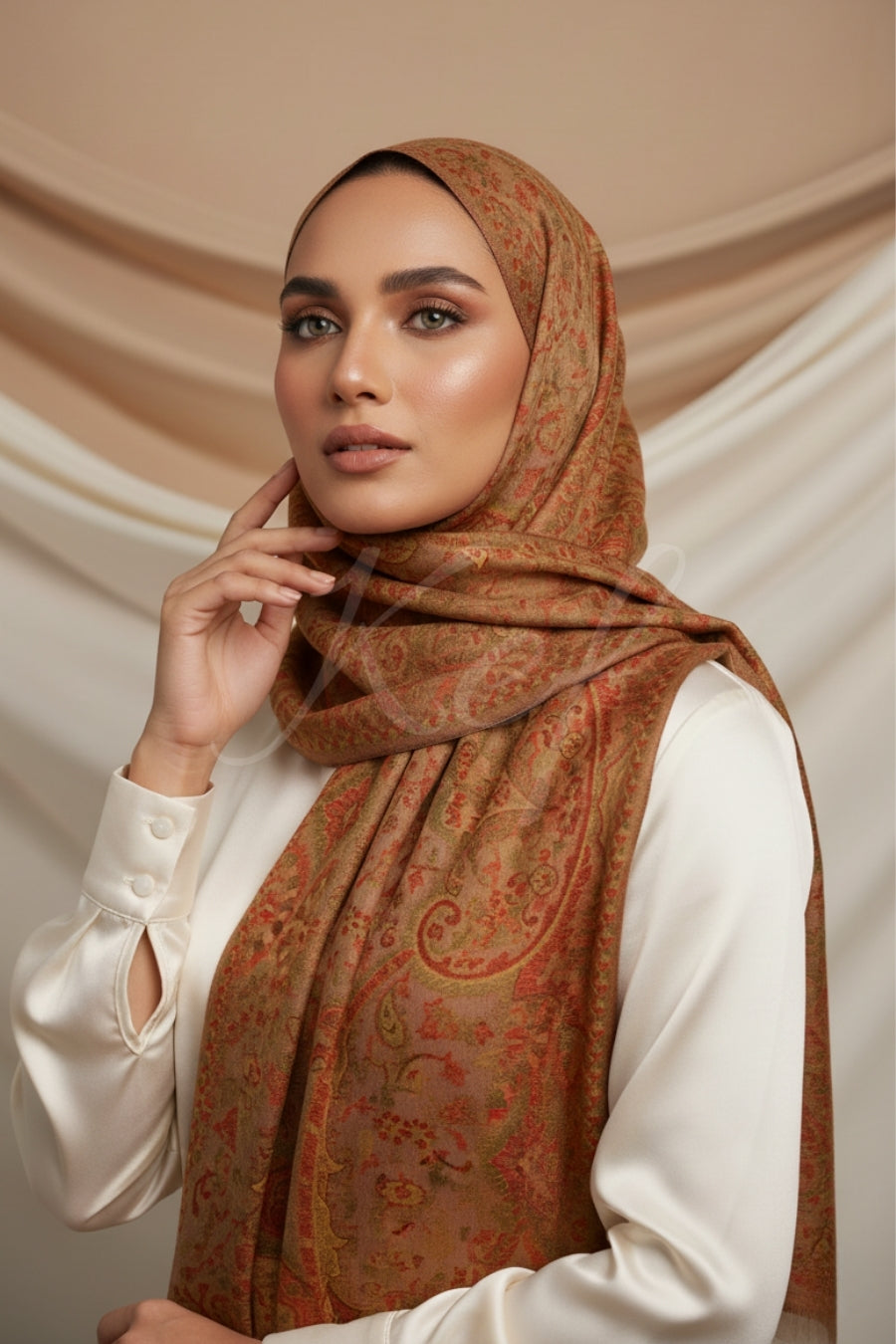 Printed Cashmere Nobel Hijab - Lumis