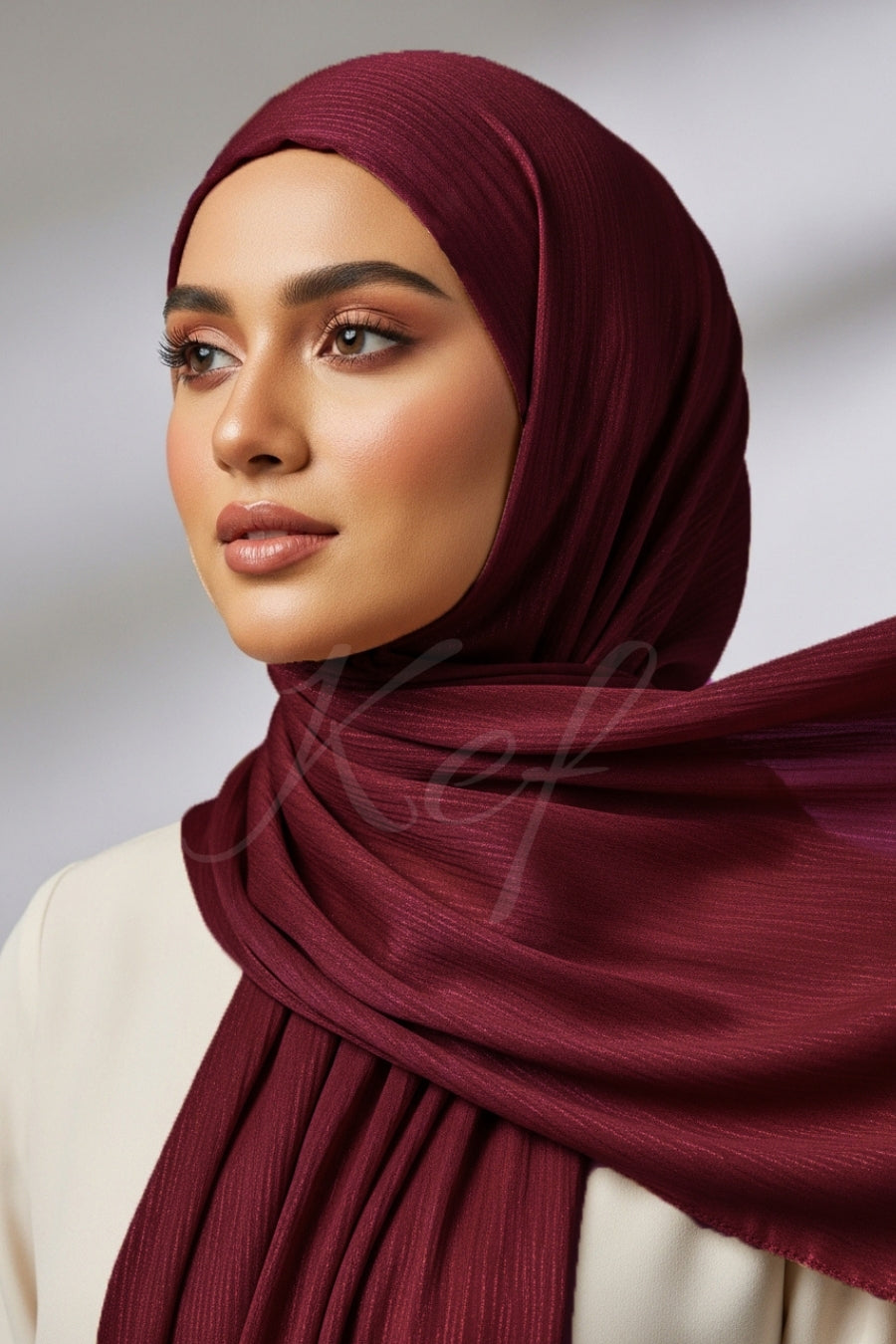 Luxe Chiffon Hijab - Maroon