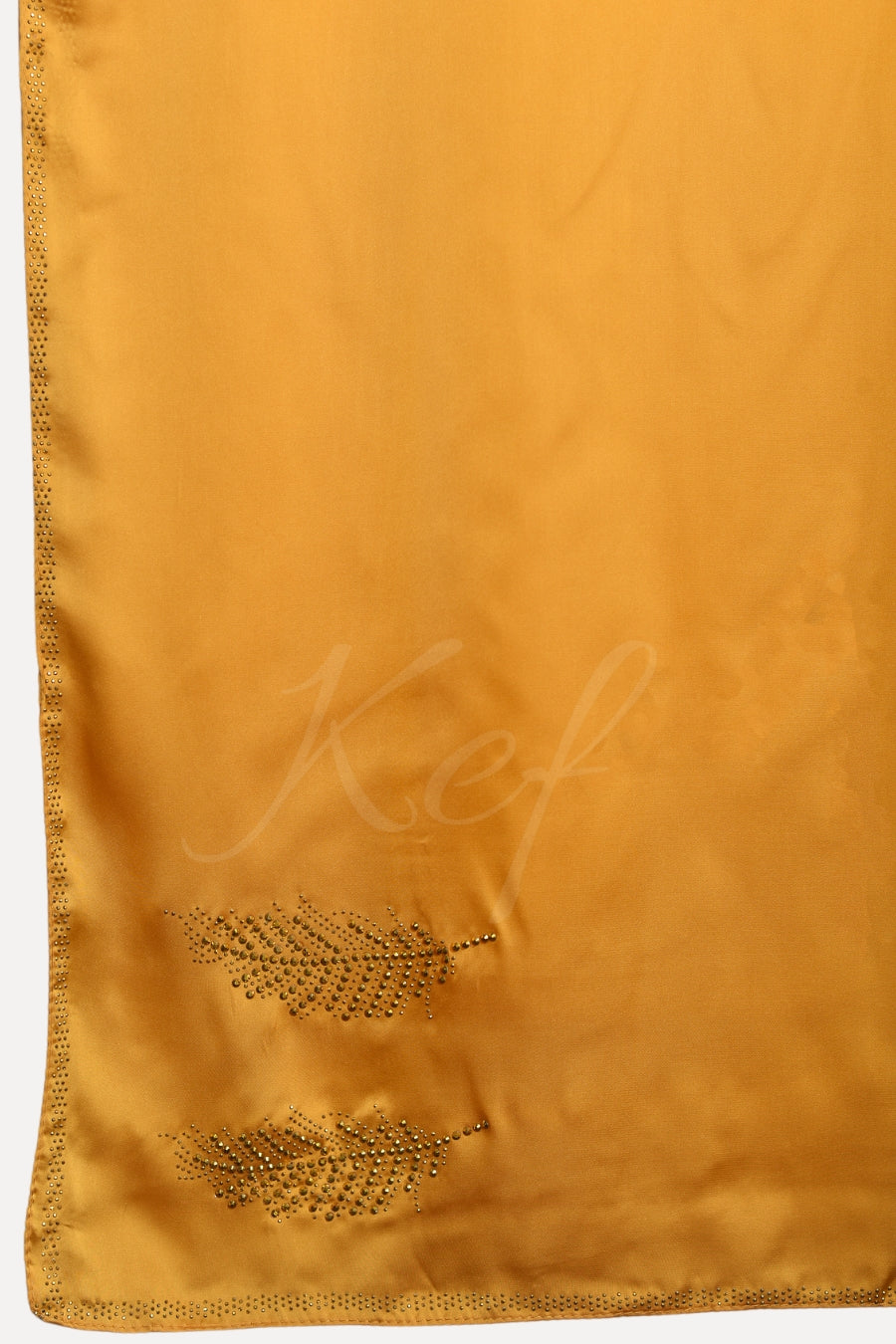 Leaf Studded Silk - Mustard
