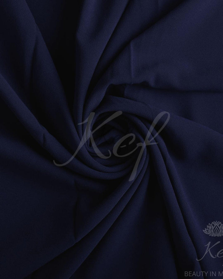 Lace Georgette Hijab - Navy Blue