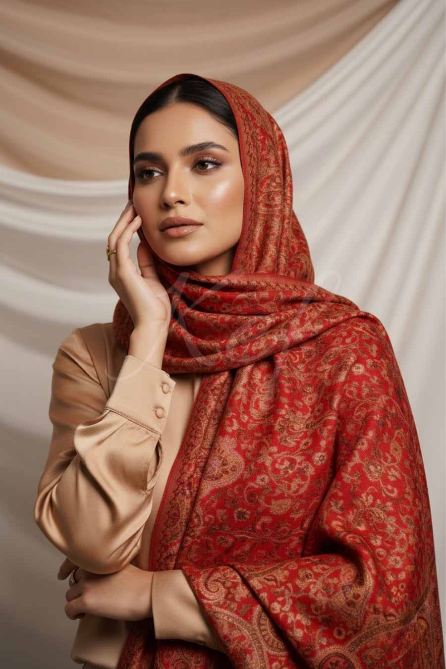 Printed Cashmere Nobel Hijab - Pashvi