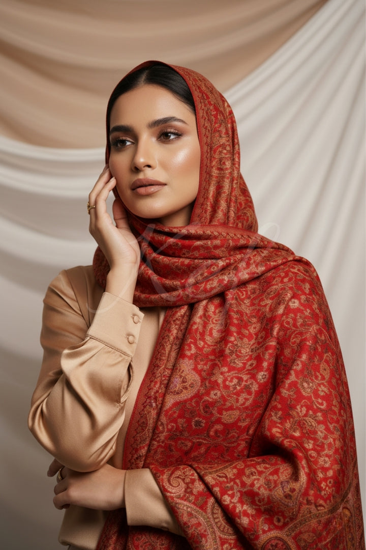 Printed Cashmere Nobel Hijab - Pashvi