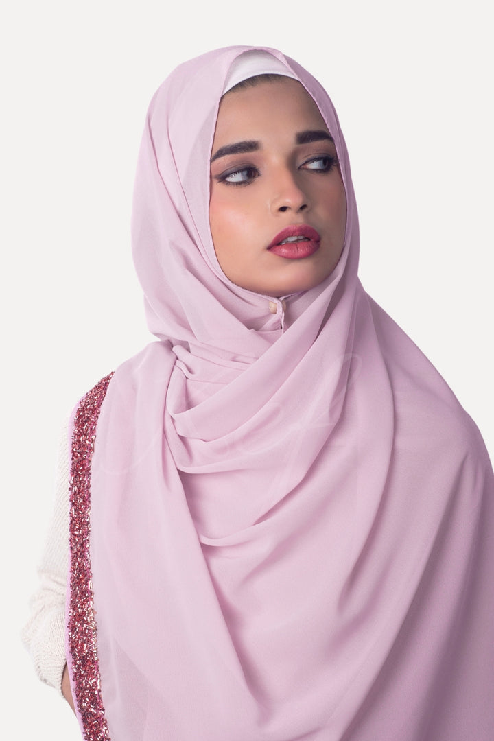 Lace Georgette Hijab - Periwinkle