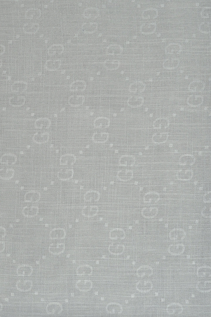 GG Monogram Turkish Lawn Hijab - Pewter