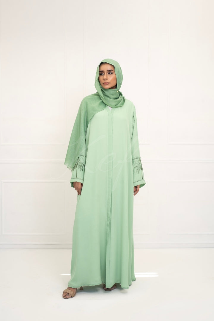 Pine Embroidered Abaya