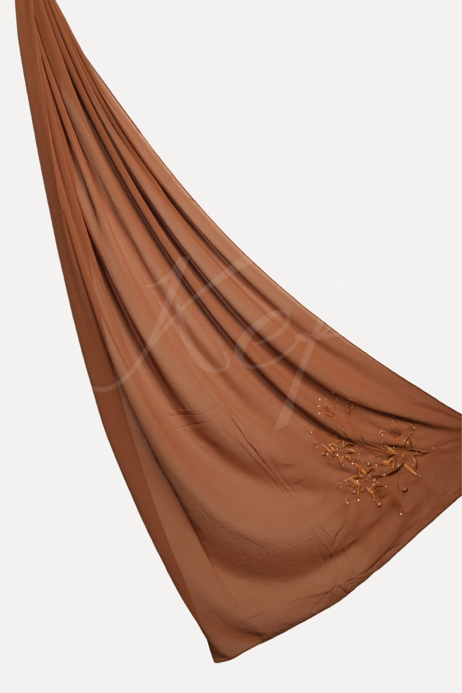 Embroidery Georgette - Rust