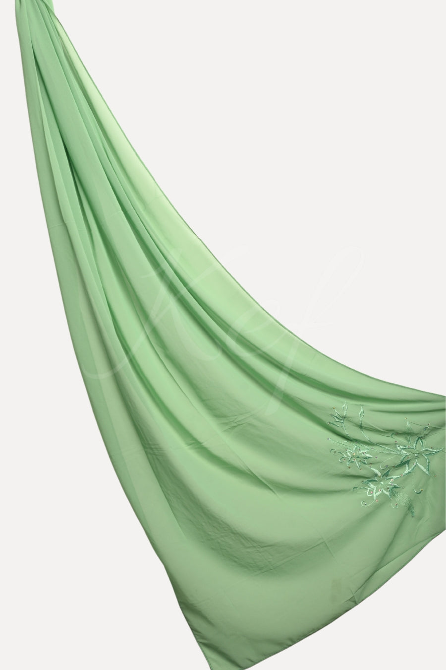 Embroidery Georgette - Sage