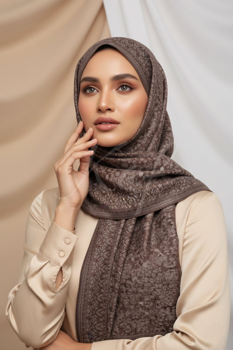 Printed Cashmere Memoir Hijab - Signature