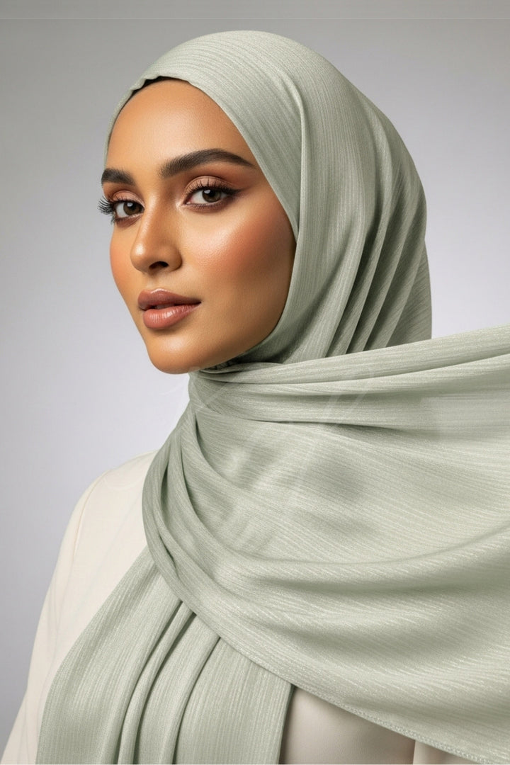 Luxe Chiffon Hijab - Silver