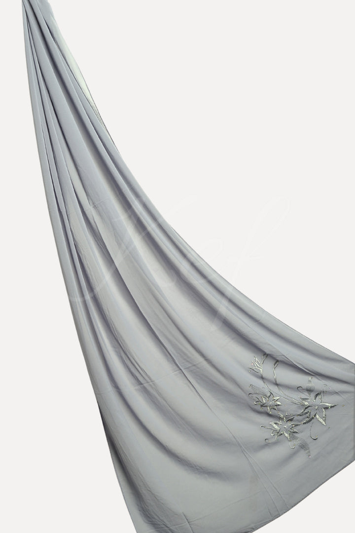 Embroidery Georgette - Steel