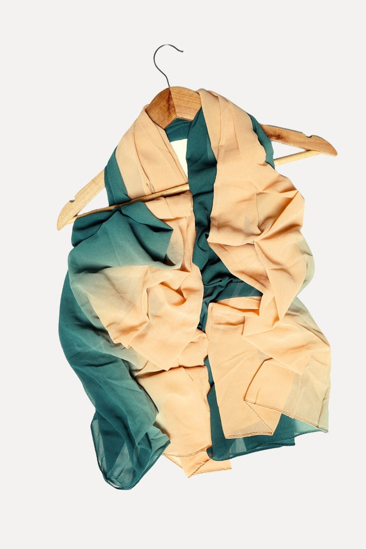 Ombre Georgette - Sunny Green