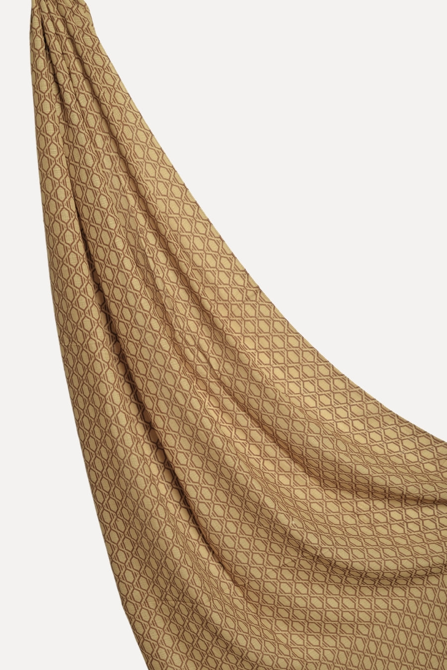 Grid Printed Lawn - Taupe