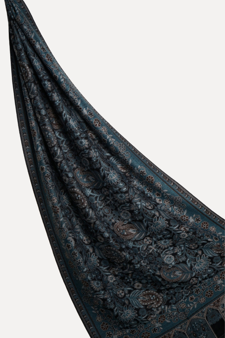 Printed Cashmere Lumia Hijab - Teal Moon