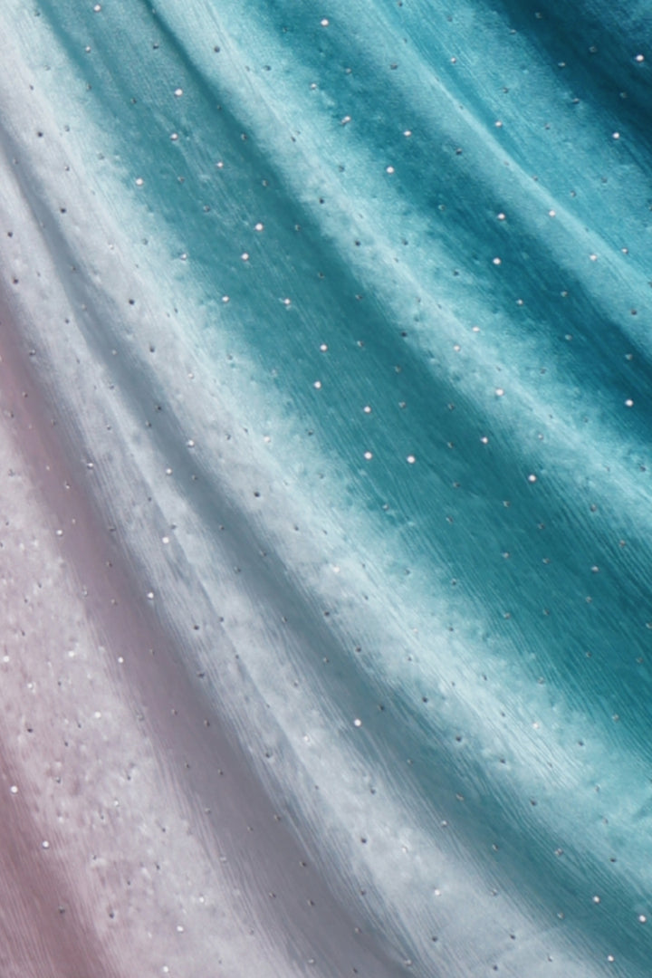 Ombre Satin Silk - Teal Pink