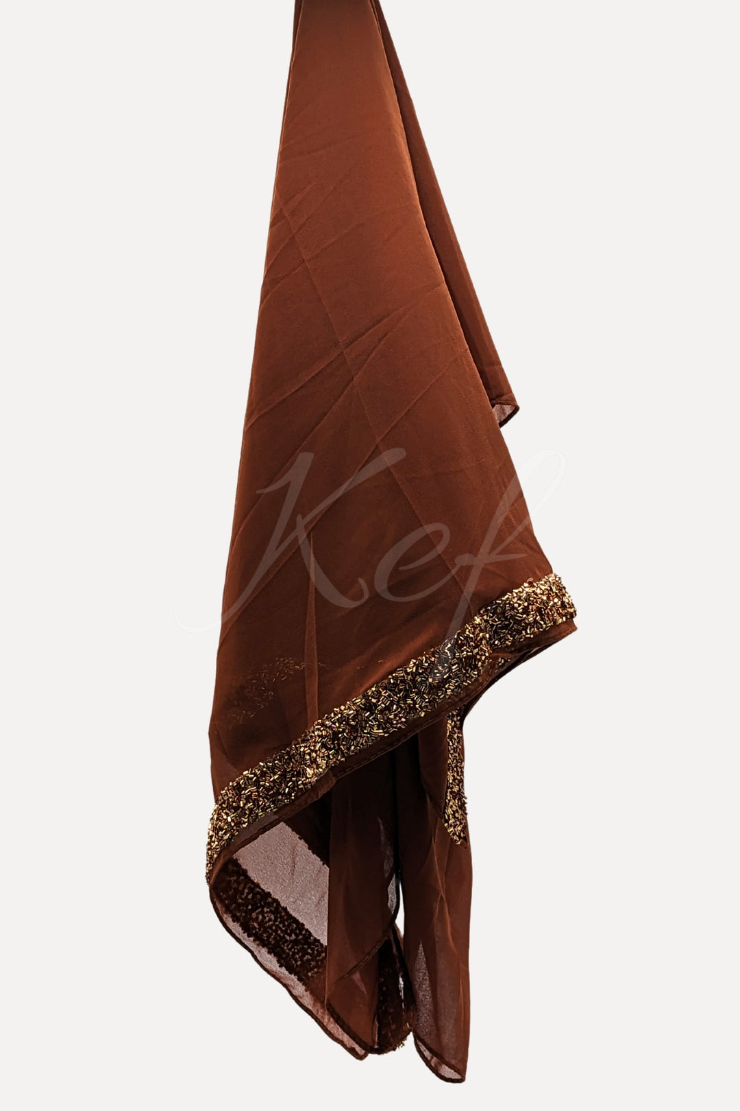 Lace Georgette Hijab - Toffee