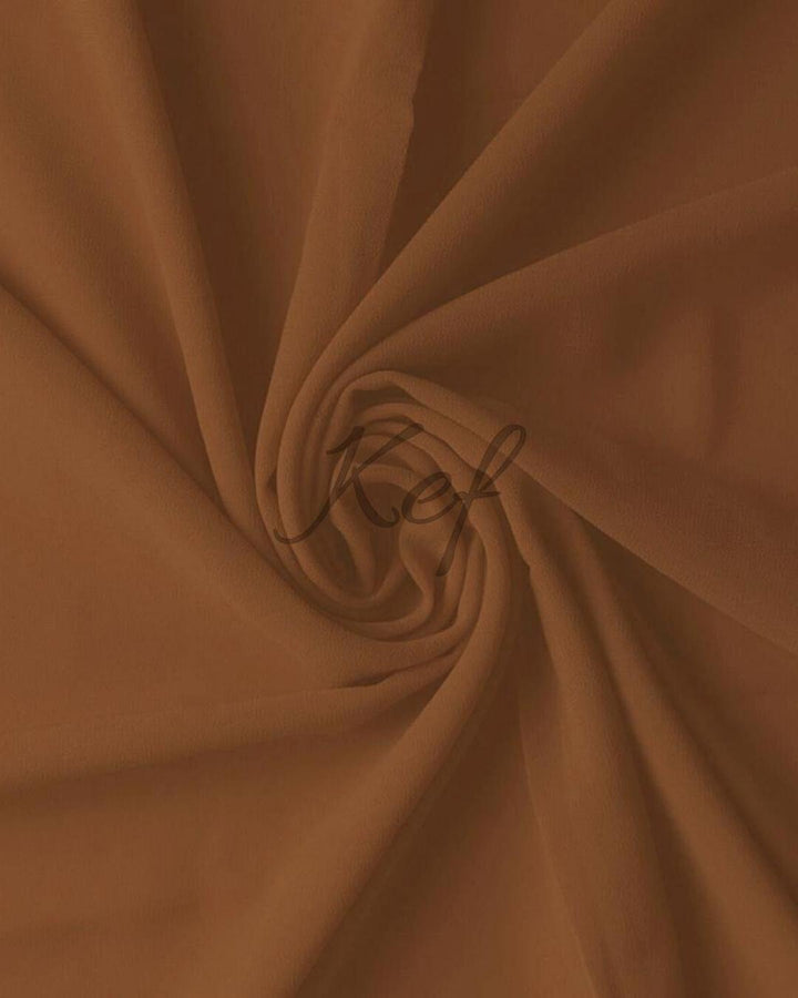 Lace Georgette Hijab - Toffee