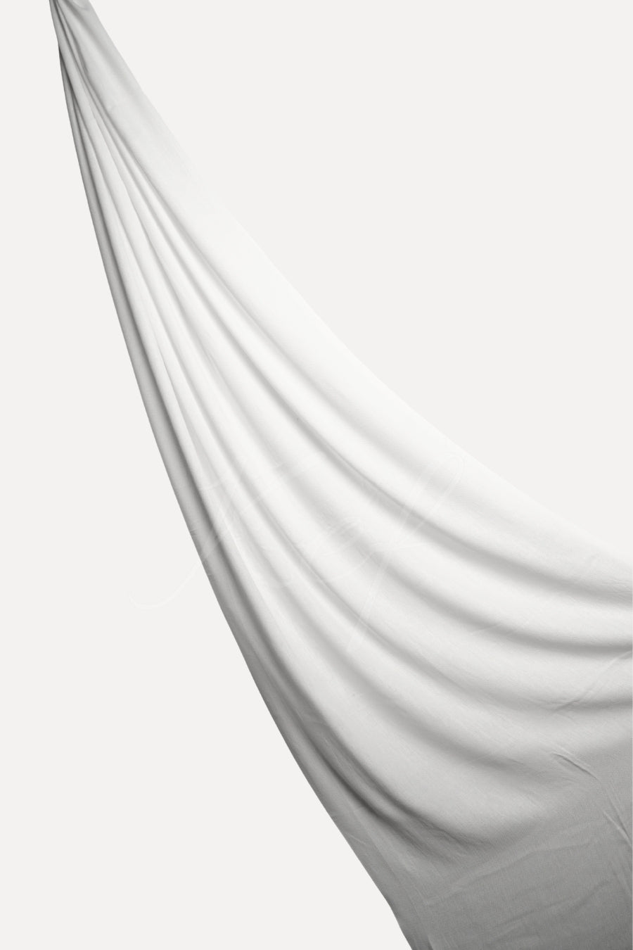 Plain Cashmere Hijab - White