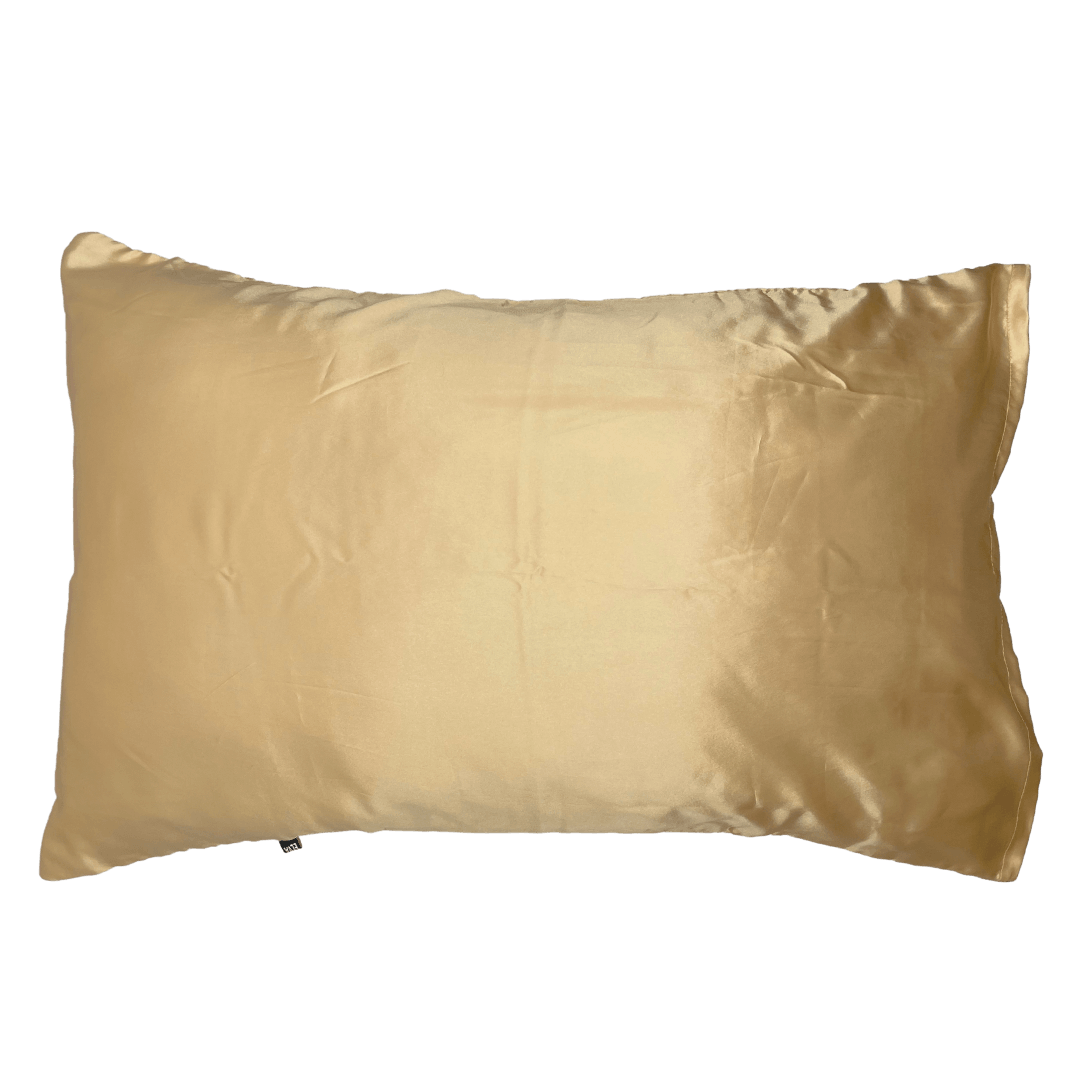 Satin Silk Standard Creamy Yellow Pillowcase - Elva